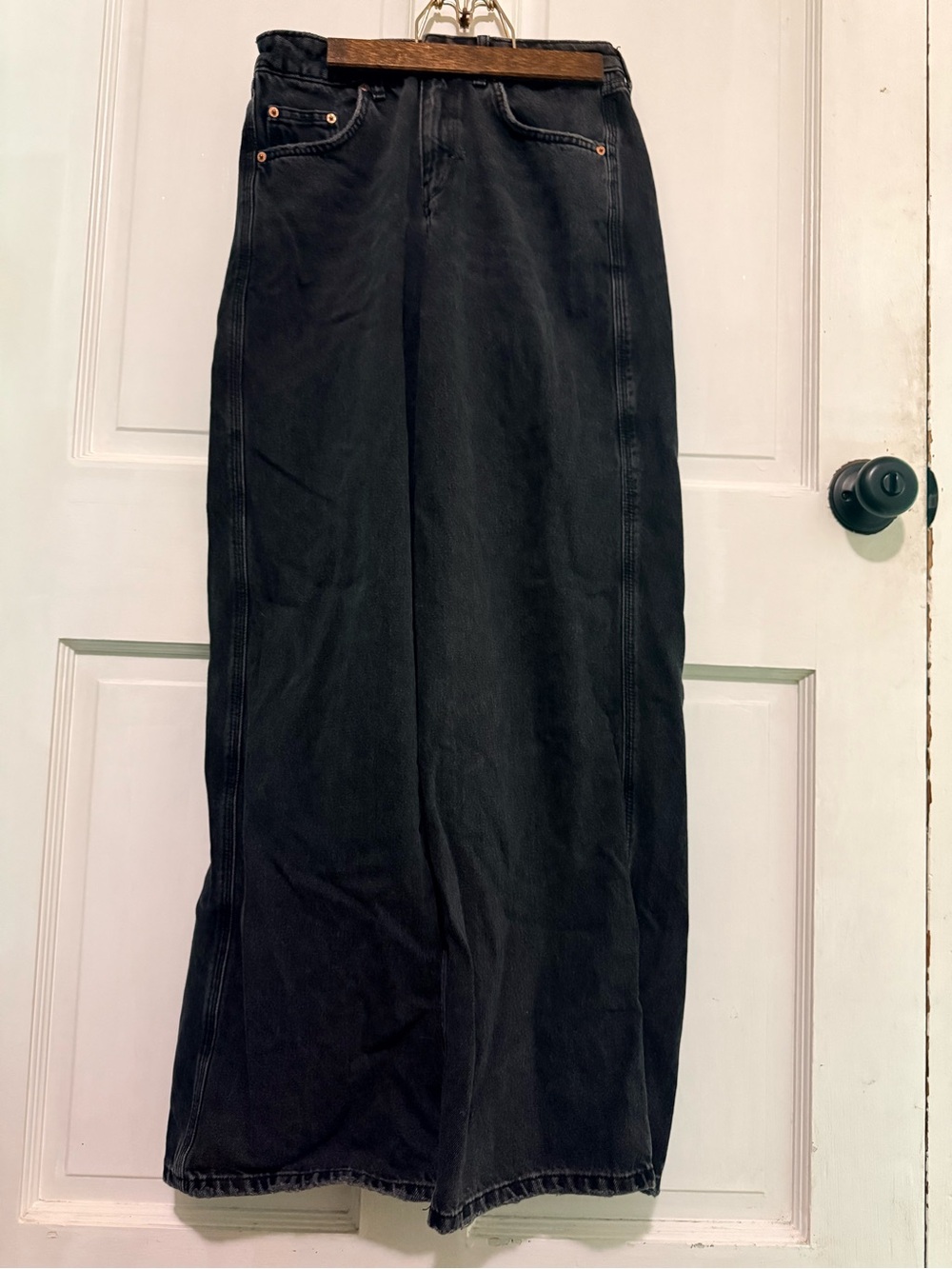 BDG Urban Outfitters Puddle Black Wide-Leg Denim Pants